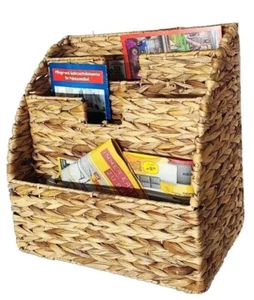 Zeitungsständer Zeitschriften Organizer Ständer Halter Wasserhyazinthe natur  - Bild 1 von 5