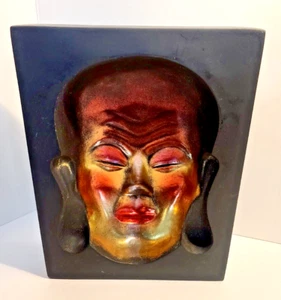 Wall Art Black Shadow Box Gold Metallic Buddha Face Philippines - Picture 1 of 13