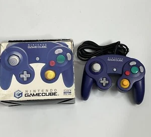 Authentic Nintendo GameCube Controller Genuine Boxed Purple Indigo - Picture 1 of 8