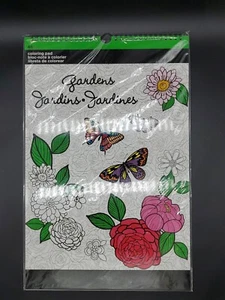ART ZONE Adult Coloring LG 11x17 Spiral Pad - Gardens - Picture 1 of 3