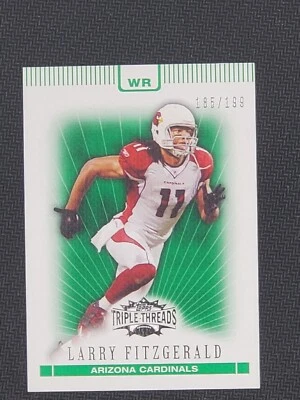 2007 Topps Triple Threads Emerald Football Card #63 Larry Fitzgerald /199 - Image 1 of 2