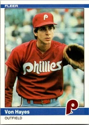 1984 Fleer - Von Hayes #33 - Image 1 of 2