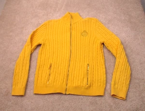 Lauren Ralph Lauren Full Zip Pullover mit Zopfmuster und Wappen Damen XL gelb - Bild 1 von 10
