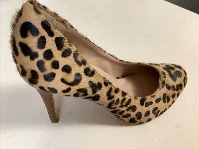 Land’s End - Calf Hair Leopard Cheetah Animal Print Calf Hair Leather Heels Sz 6 - Image 1 of 4