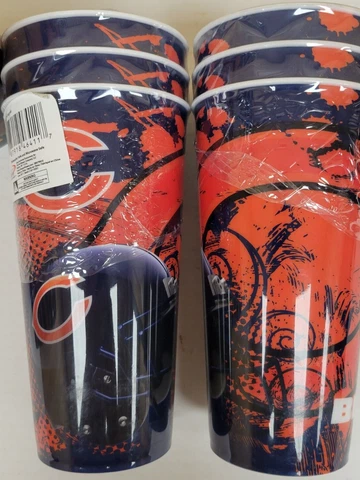 NFL Chicago Bears Plastic Tumblers, NEW (Pack of 6) Cover
