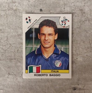 Roberto Baggio World Cup 1990 Italy Panini Sticker 