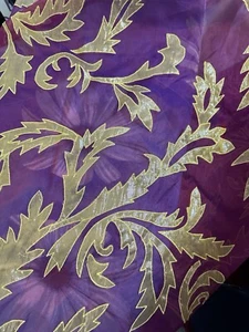 12mommy 100% SILK EMBROYDRY Organza~100% Silk Dressmaking~Per Meter X 54” -UK996 - Picture 1 of 9