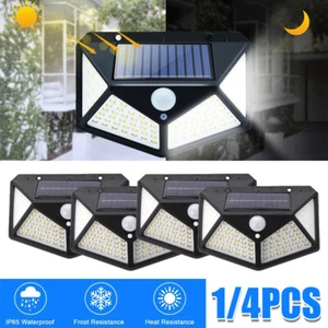 Solar 100LED Light PIR Motion Sensor Outdoor Lamp Garden Walkway Night Lighting - Picture 1 of 12