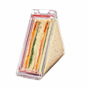 Clear Triangle Sandwich Container - Leak-Proof Dishwasher Safe Lunch Box - Picture 1 of 7