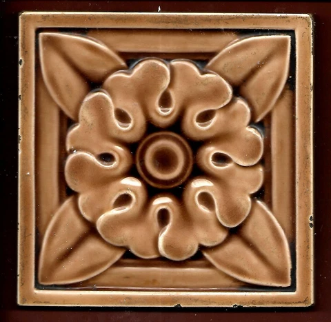 Antique Victorian Moulded Tile by Maws C1890 Cover