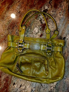Borsa a mano B. Makowski verde doppio manico in pelle e leopardata - Foto 1 di 16