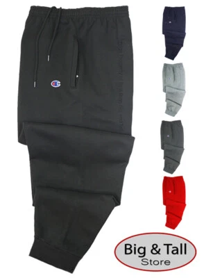 Big Men's Authentic Champion Fleece Joggers Sweat Pants 3XL - 6XL Midweight - Image 1 of 4
