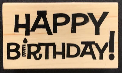 Sello de goma vela feliz cumpleaños recuerdos Foto 1 de 3