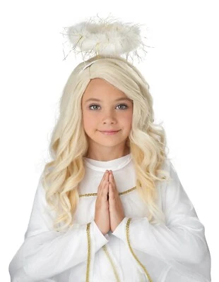 Golden Angel Christmas Heaven Adult or Child Wig  - Image 1 of 3