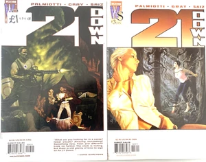 21 DOWN. NUMBER'S 3 & 9 (2 ISSUE LOT). JOE JUSKO PAINTED COVERS. WILDSTORM 2003 - Imagen 1 de 14