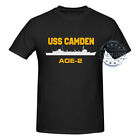 Men's Uss Camden Aoe-2 T-shirt O-neck Short Sleeve Shirt Top Tee