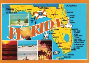 Florida map Postcard - Picture 1 of 2