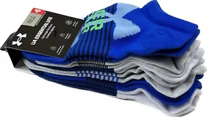 Set 6 Calzini Under Armour Bambini Blu No Show Poliestere UA Essential Lite Taglia M - Foto 1 di 7