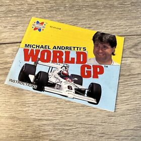 Nintendo NES Michael Andretti’s World GP Manual Booklet ONLY