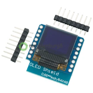OLED Shield for WeMos D1 Mini 0.66" inch 64X48 IIC I2C for Arduino Compatible - Bild 1 von 3