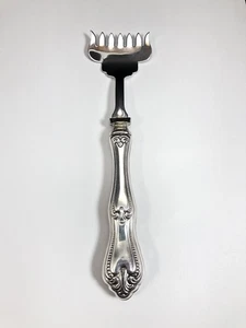 Vintage Sardine Fork Sterling Silver Handle Beaded Edge Stainless Upper 7.5” - Picture 1 of 6