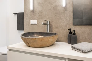 Lavandino in Pietra Naturale Fatto a Mano – Design Unico, Realizzato in Indonesi - Foto 1 di 9