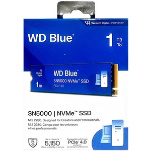Western Digital WD Blue SN5000 1TB SSD M.2 2280 NVMe PCIe 4.0 Upgrade PC Laptop - Foto 1 di 3