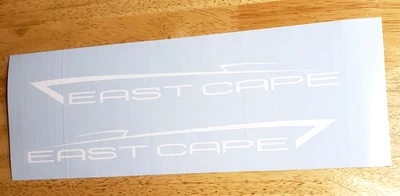 AFTERMARKET East Cape Vantage Decals Stickers Gloss white 9" FAST USA