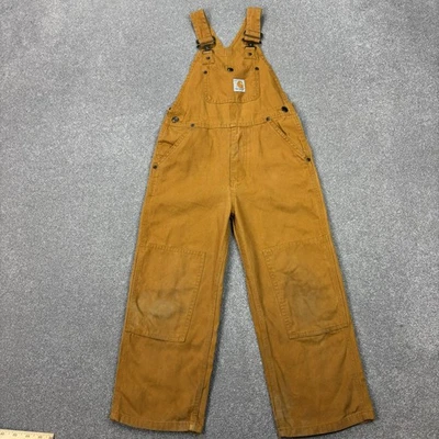 Macacão Carhartt Dungarees infantil tamanho 6 bronzeado 26x20 babador joelho duplo pato juvenil - Imagem 1 de 4