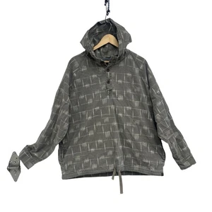 Northwest Territory Hood Button Pullover Brown Beige Patterned XL Jacket Cotton - Picture 1 of 12