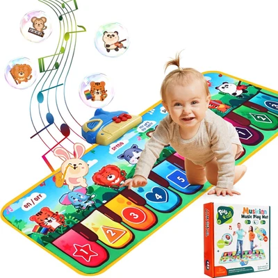 Tappeto Musicale per Bambini Con 10 Animali E Pianoforte - Giochi Montessori Int - Immagine 1 di 4