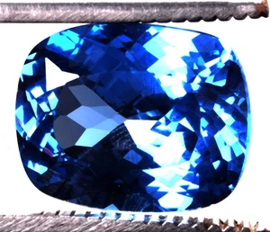 16,15 cts. Natürlicher neonblauer Grandidierit Kissenform zertifizierter Edelstein - Bild 1 von 4