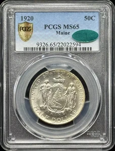 1920 Classic Commemorative Maine Centennial PCGS MS-65 CAC Maine - Picture 1 of 3
