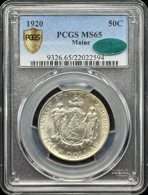 1920 Classic Commemorative Maine Centennial PCGS MS-65 CAC Maine - Image 1 of 3