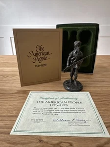 Estatuilla de peltre fino 1974 The Pathfinder Man The Franklin Mint 1796-1815  - Imagen 1 de 12