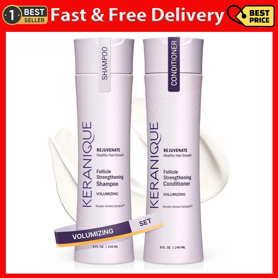 Keranique Shampoo and Conditioner Set for Hair Growth and Thinning Hair |