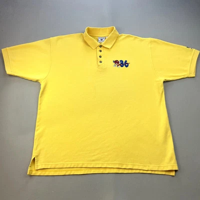 Camisa polo vintage M&M Racing Team adulto GG amarela NASCAR #36 Ken Schrader anos 90 - Imagem 1 de 4