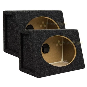 Caja de altavoces de 6x9"" gabinete inclinado en ángulo conjunto de dos 1/2"" MDF carbón RI audio - Imagen 1 de 6