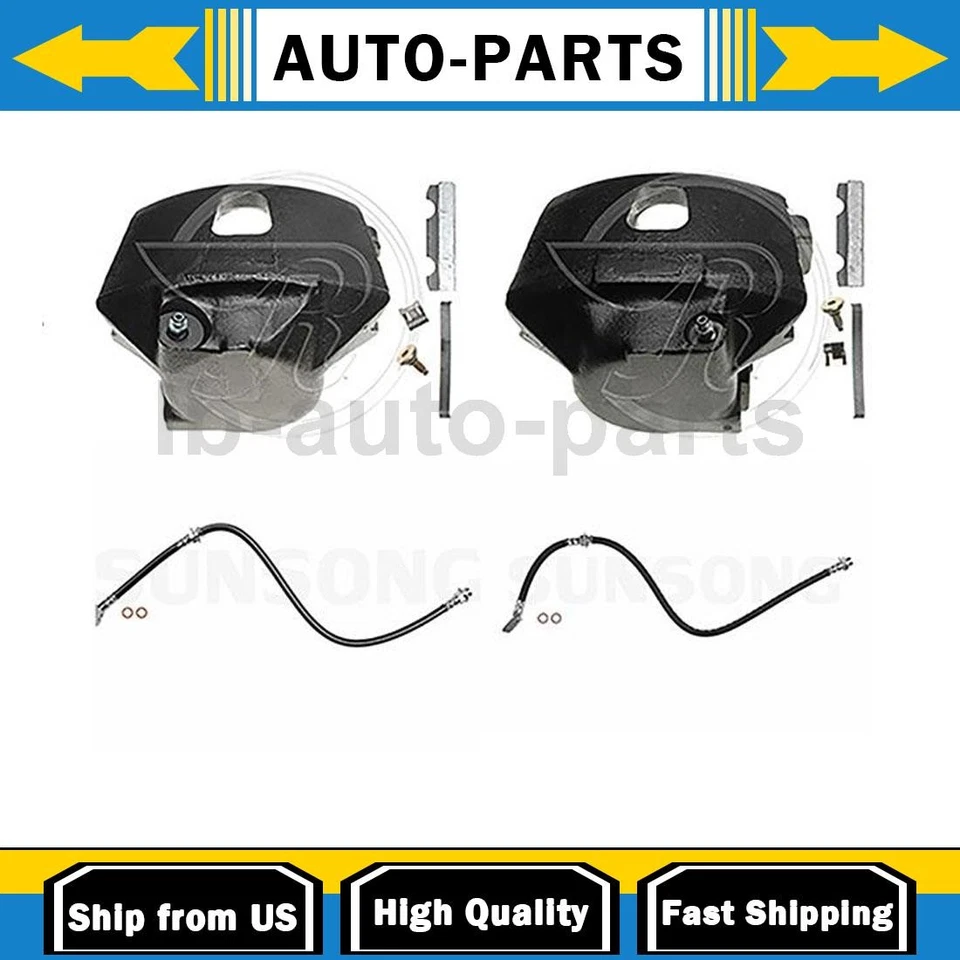 Pinza de freno delantera con mangueras lado conductor pasajero compatible con GMC C3500HD 2000 Foto 1 de 4