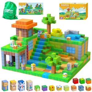 Magnetic Blocks-120PCS Farm Magnetic Building Blocks,STEM Montessori Sensory ... - Picture 1 of 8