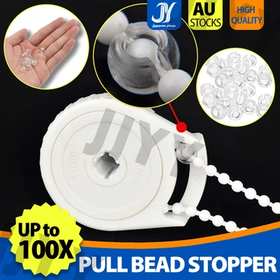 UP 100PCS Blind Control Chain Ball Stopper Roller Cord Holland Blind Curtain AUS - image 1 of 4