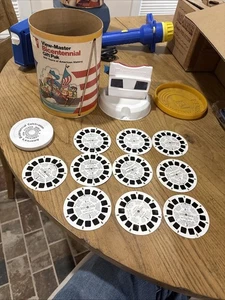 VIEW-MASTER BICENTENNIAL GIFT PAK SET 1976 STEREO VIEWER & 10 REELS COMPLETE VTG - Bild 1 von 7
