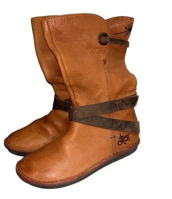 Botas arnés de cuero genuino OTBT Johnston para mujer talla 7,5 Boho Western Riding Foto 1 de 4