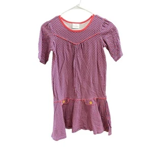 Hanna Andersson Dress Drop Waist Retro Style 100% Cotton Size 150cm 12Y - Picture 1 of 6