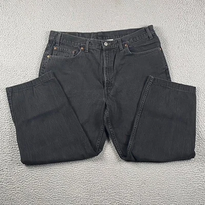 VTG Levi's 550 Relaxed Fit Black Wash Denim Jeans Men's 40x30 Fit (40x26) - Image 1 of 4