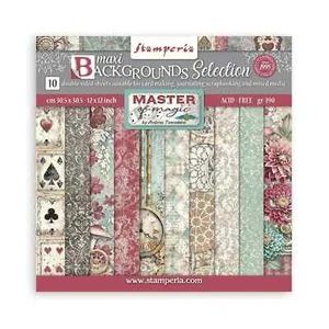 Stamperia 12" x 12" Paper Sheets Master of Magic Maxi Background BBL167 - Picture 1 of 5