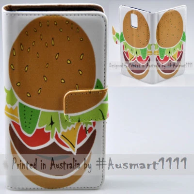 For Google Pixel Series Mobile Phone - Burger Vector Print Flip Case Phone Cover - Image 1 of 3