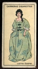 Tobacco Card, Carreras, FIGURES OF FICTION, 1924, Lorna Doone, #15