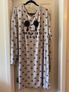 COZY CHARACTER - DISNEY MICKEY - Jersey Sleep Shirt -GREY sz 1X - NEW WITH TAGS! - Picture 1 of 3