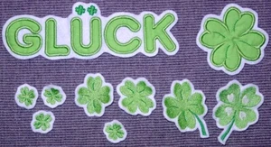 Glück Klee Kleeblatt Aufnäher Applikation Handmade Patch - Bild 1 von 2